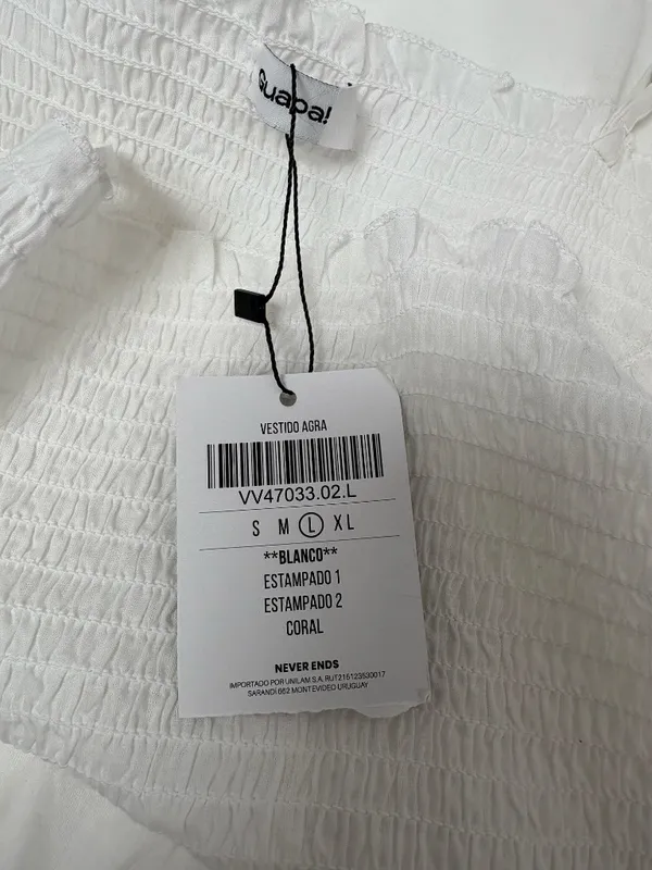 Guapa Agra‎ White Dress - Size L - NEW with Tags. - Image 15