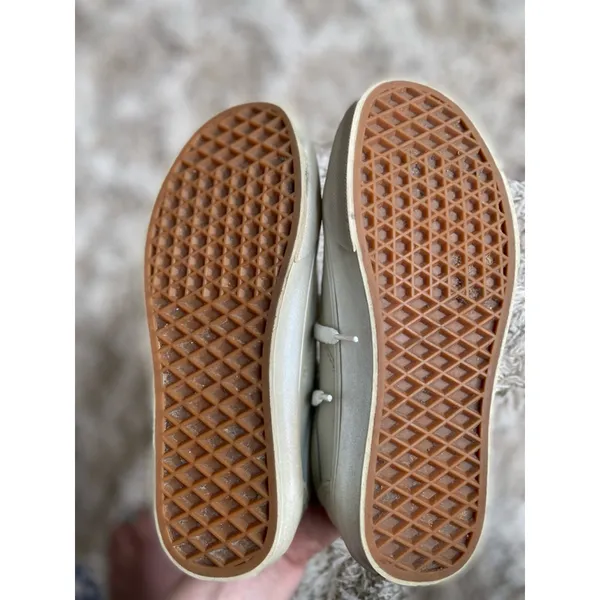 Vans Leather Low Top Sneakers Old Skool 90s Y2K Ivory VTG Skater Preppy Gen Z 6 - Image 8