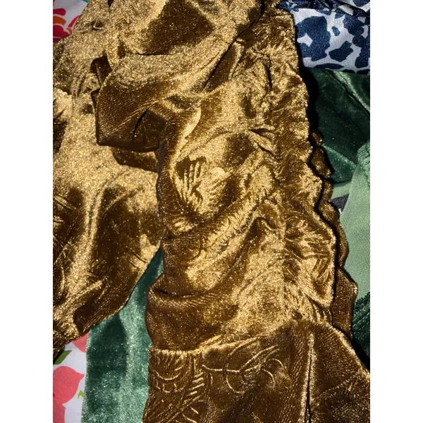 Urban Outfitters Barbaro Velvety Golden Playsuit Romper size Med NEW - Image 10