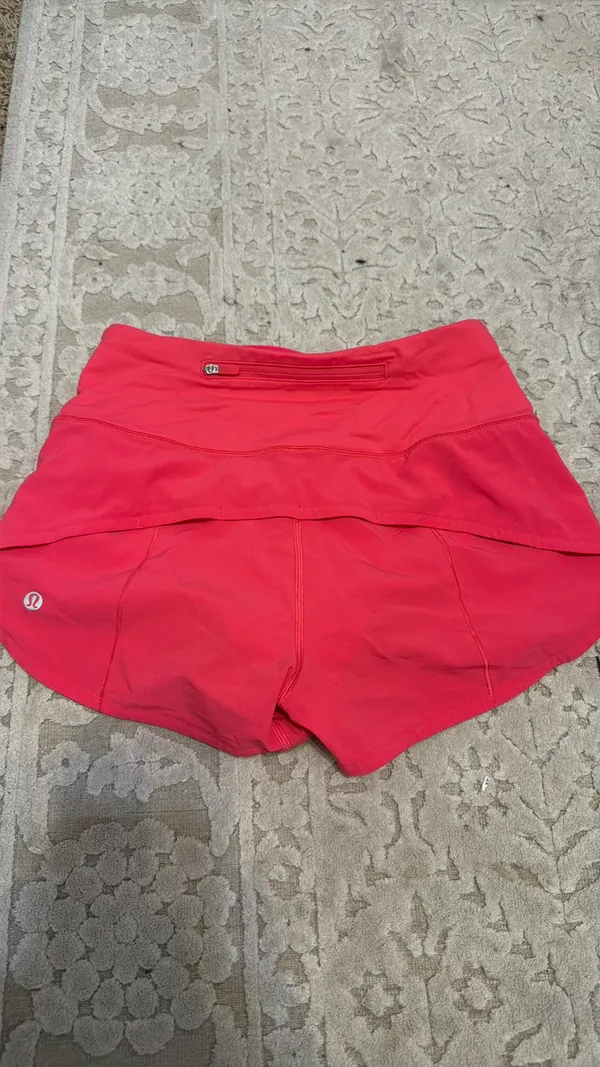 lululemon pink speed up shorts  - Image 4