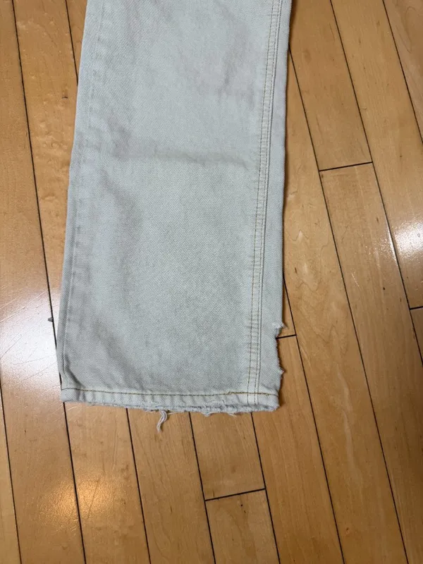 Urban Outfitters BDG Cowboy Jean Size 27 Stone Ecru Cream Straight Wide Leg - Image 3