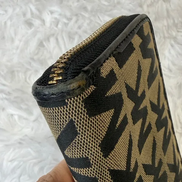 Michael Kors Black Canvas Wallet - Image 3