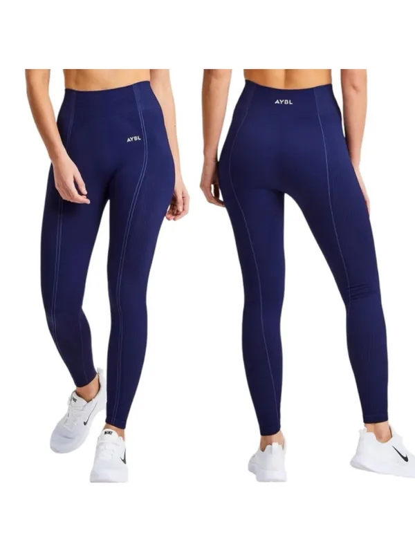 AYBL Reflex Seamless High Waisted Dark Blue Leggings XS - Image 2