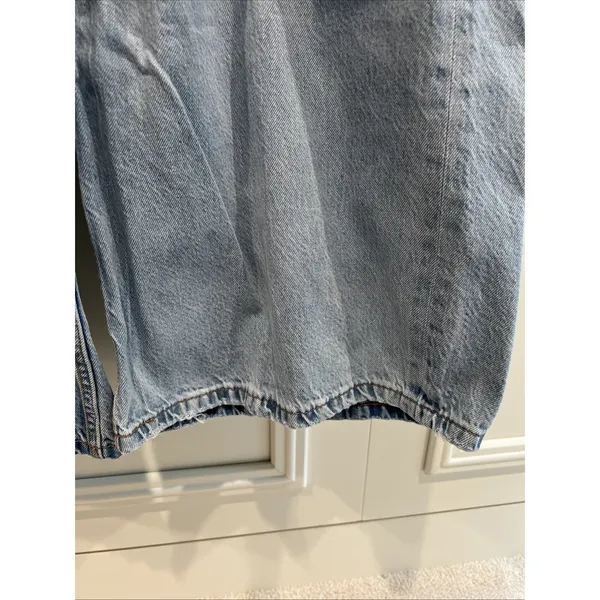 Aeropostale Women's High Rise Super Wide Leg Jeans Size 12 Light Wash Baggy Boho - Image 4