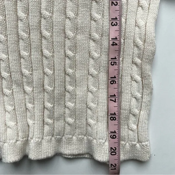 525 America Ivory Cable Knit Polo Sweater Size X-Large NWT - Image 5