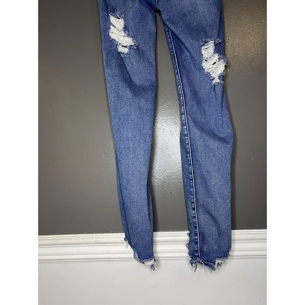 American Eagle Outfitters Curvy High Rise Jegging Jeans Womens 00 Distressed - Image 6