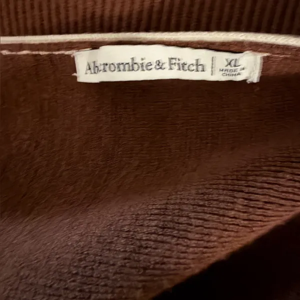 Abercrombie Ribbed Halter Top Sweater Vest | Brown & Cream Button Up Knit XL - Image 10