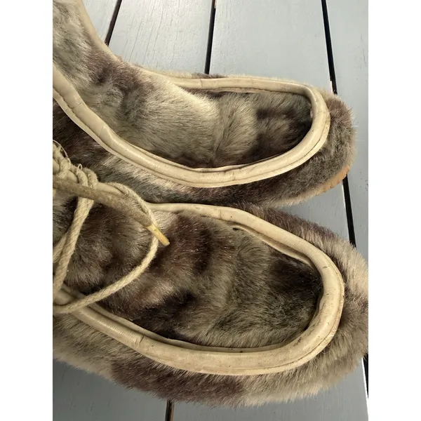 Vintage Foremost Professional Faux Fur Snow Boots Womens Size 7 Apres Ski Fluffy - Image 12