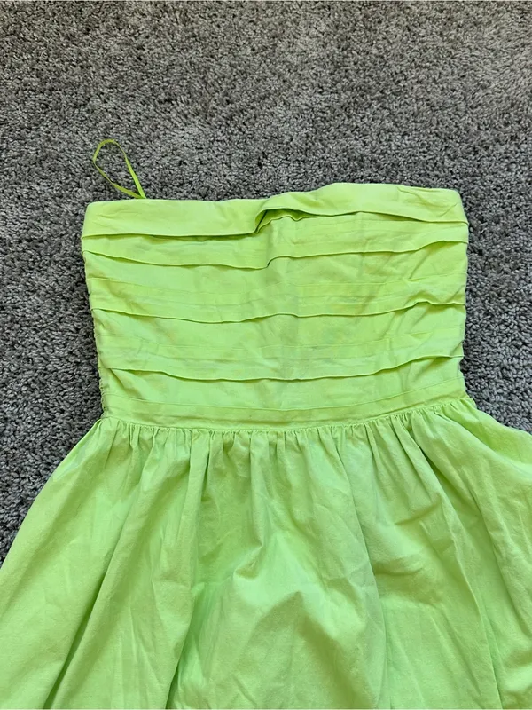 Wayf Lime Green Midi Dress with Spaghetti Straps - Image 6