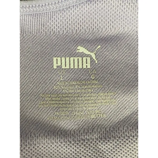 Puma Lavender Seamless Convertible Sports Bra Size L Adjustable Straps - Image 3