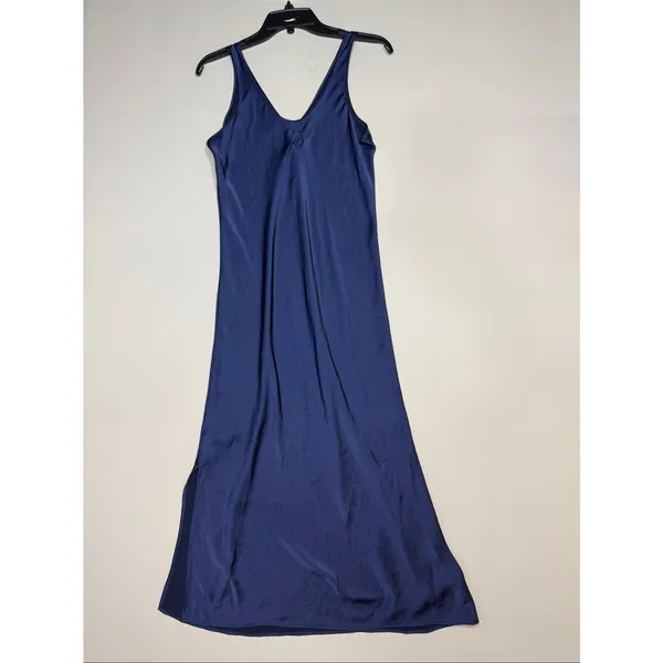 NIC +ZOE Day Gloss Bias Cut Tank Dress in Blue Size Small - Image 7