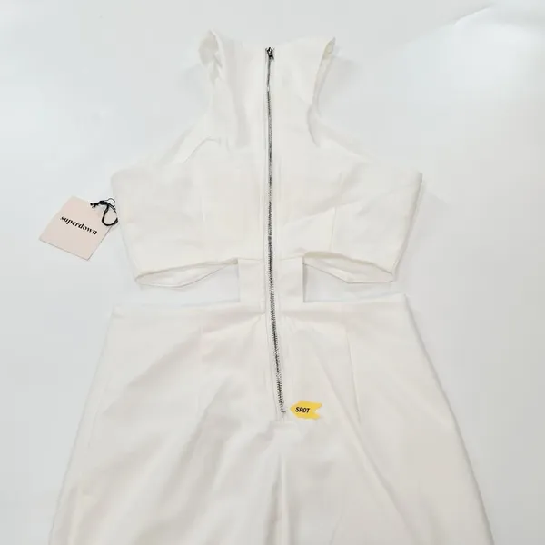 Superdown Andres Midi Dress in Ivory XXS - Image 13