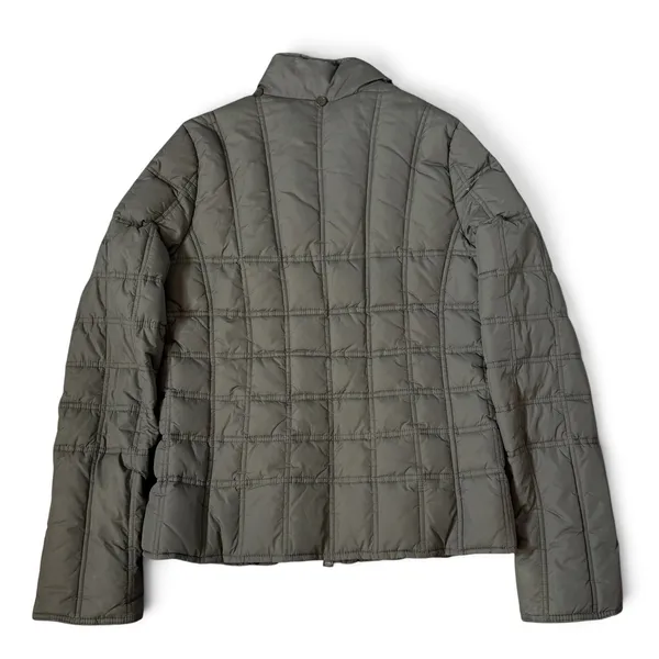 Vintage Y2K Abercrombie & Fitch Down Quilted Puffer Jacket Size L Green Military - Image 2