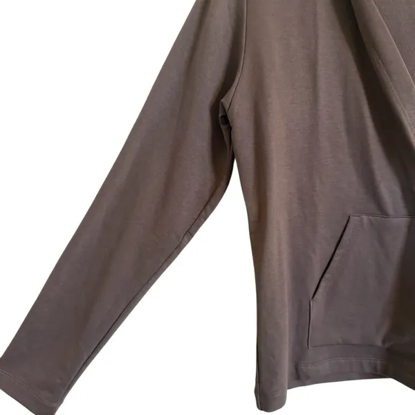 TS by Thrive NWT Taupe Women's V Neck Hoodie Size Small - Image 4