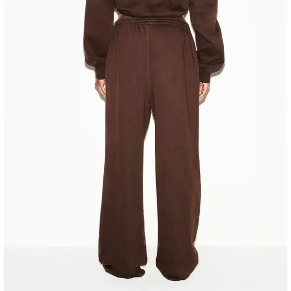 Skims Oversized Straight Leg Pant Espresso New Size SMALL - Image 3