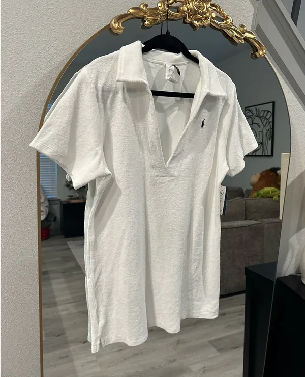 Polo Ralph Lauren White Terry Cloth Dress - Image 4