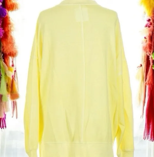 Aerie Rare Oversized Bright Yellow Chill Out Pull Over Sweatshirt SP; S/M - Image 2