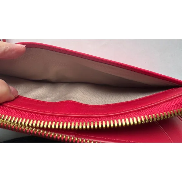 TUMI Vista Nylon Zip-Around Wristlet Strap Travel Wallet Red 4.5" X 7.5" - Image 8