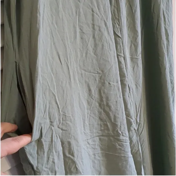 Sage Green Lightweight Wide Leg Jumper. Size XL. - Image 5