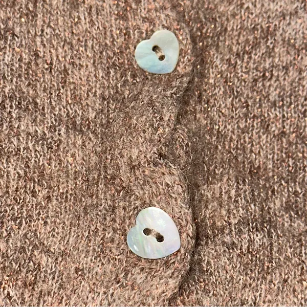Roller Rabbit Women’s Size S Camel Tan Lurex Shine Moxie Sweater Cardigan - Image 8
