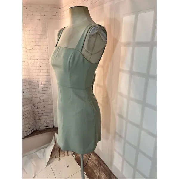 Aritzia Wilfred Cool Ice Mint Aperature Sleeveless Tie-Back Mini Dress Size 0 - Image 7