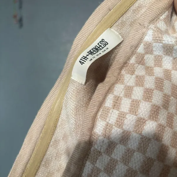 4th-reckless Women's Tan and Cream Vest - Image 3