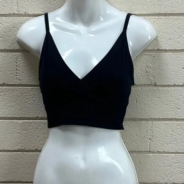 Brandy Melville Amara Cross Front Black Top one size - Image 6