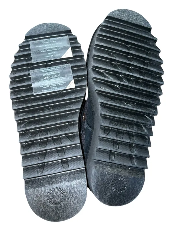 UGG Nita Genuine Shearling Slipper Black Gray Platform NWOB Women’s 7 - Image 10
