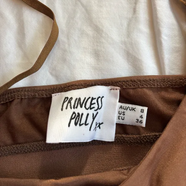 Princess Polly Brown Silk Bralette - Image 4
