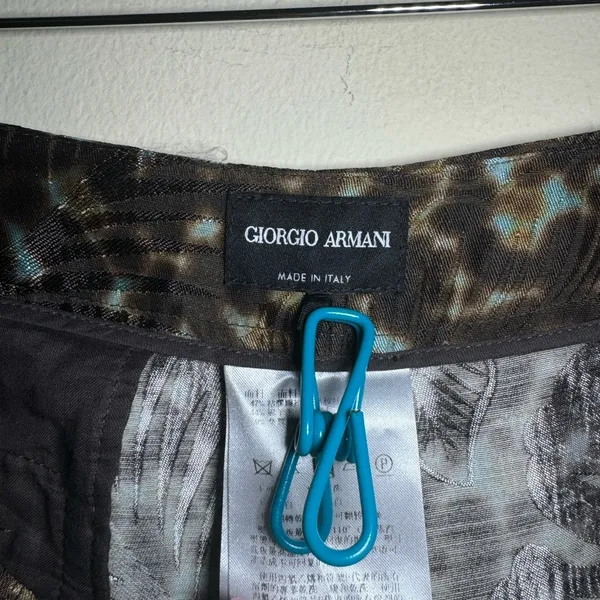 GIORGIO ARMANI Silk Blend Leopard Dress Pants - Image 5