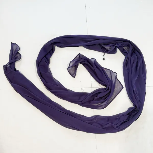 Alex Evenings Purple Beaded Sleeveless‎ Chiffon Halter Gown Size 8 Shawl - Image 13
