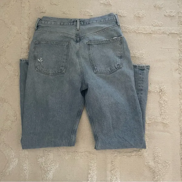 AGOLDE 90's Pinch Waist‎ Backdrop Distressed High Rise Straight Jeans 27 - Image 5