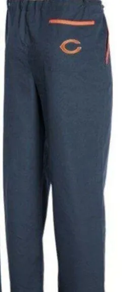 Chicago Bears NFL Team Apparel Scrub Duds Pants Navy Blue Orange NWT Size XS - Image 2