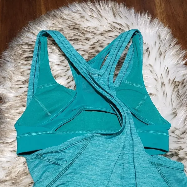 Lululemon Glide and Stride TankHeathered Viridian Green /‎ Viridian Green size 4 - Image 9