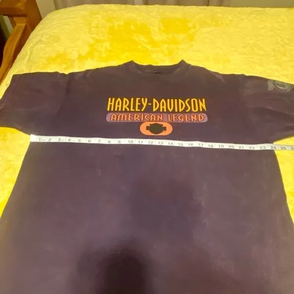 Harley Davidson Motorcycles Purple Short Sleeve T-Shirt Top - Image 5
