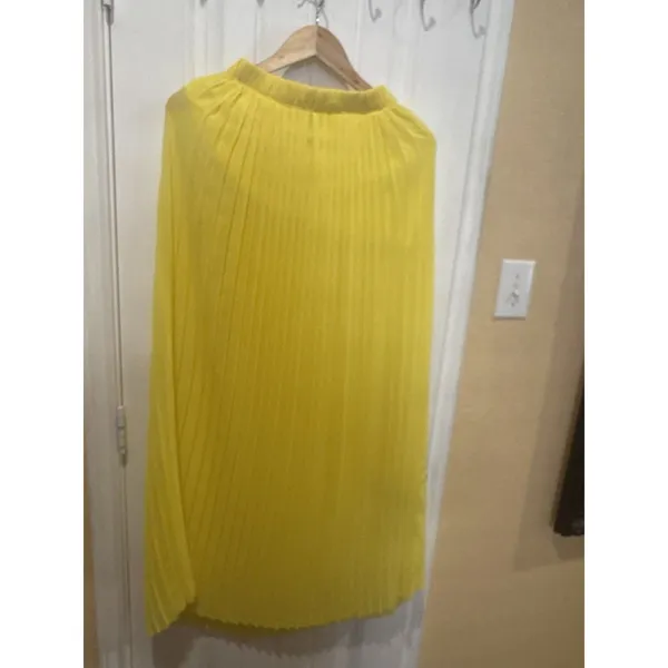 Papaya Pleated Skirt Size M Made In USA - Image 6
