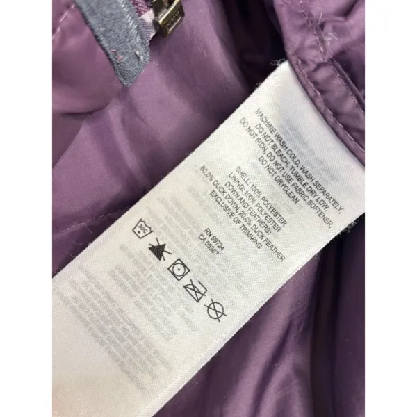 Columbia duck down filled Purple Packable Puffer Jacket women large zip up coat - Image 6