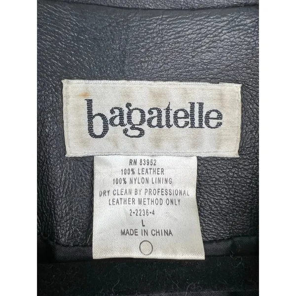 Bagatelle Vintage Genuine Leather Trench Peacoat Large Matrix Mob Wife - Image 6