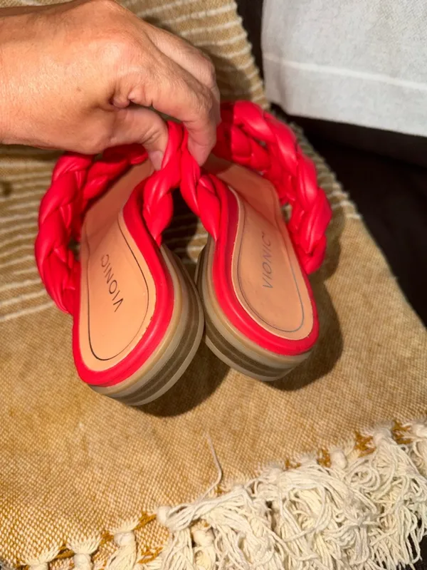 Vionic Braided Slide Mules in Fuchsia - Image 5