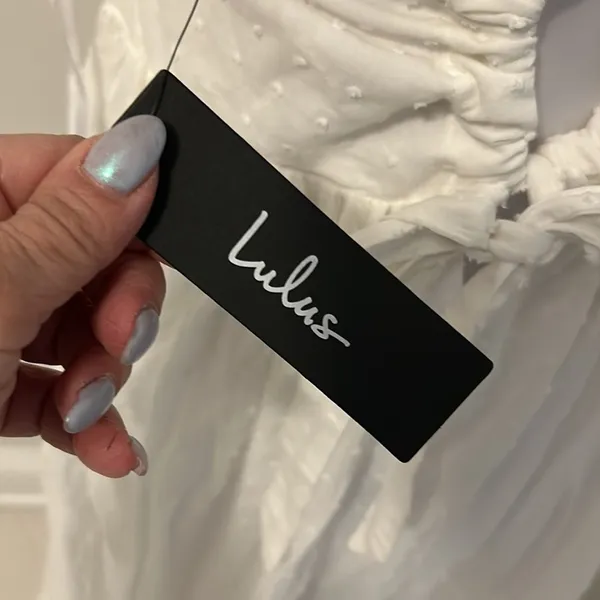 Lulus Chasing Summer White Swiss Dot Tie Back Maxi Dress - Image 8