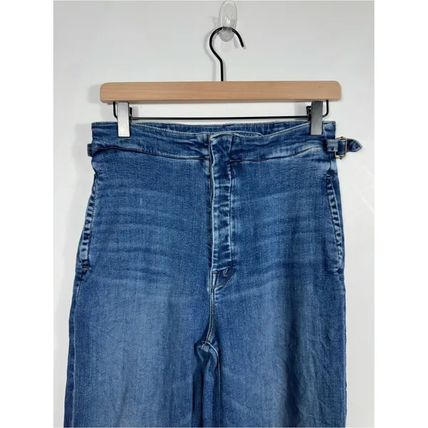 MOTHER Cinch Greaser Ankle Jeans Dark Stormy Night‎ Wide Leg Size 28 - Image 6