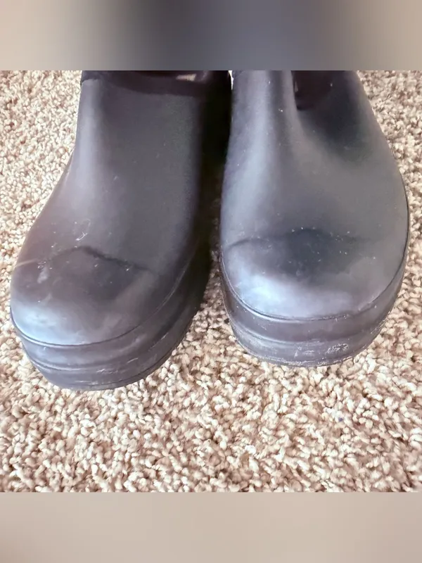 Hunter Play Clog Women’s 11 Black Waterproof Rubber Platform Garden Rain Shoes - Image 4