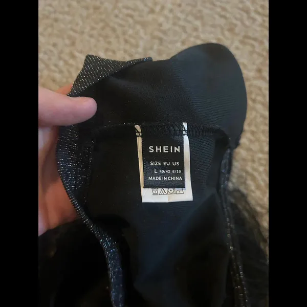 Top shirt crop top size large part fun Black - Image 4