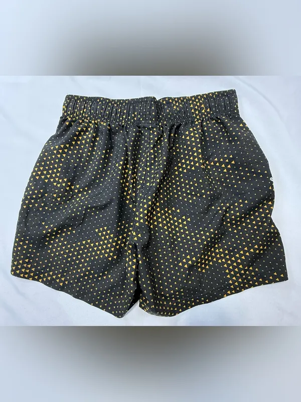 Gymshark Black Shorts with Gold Triangle Print - Image 8
