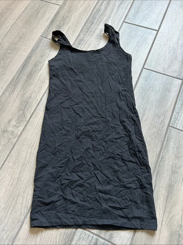 H&M Black Scoop Neck Mini Tank Dress - Image 4