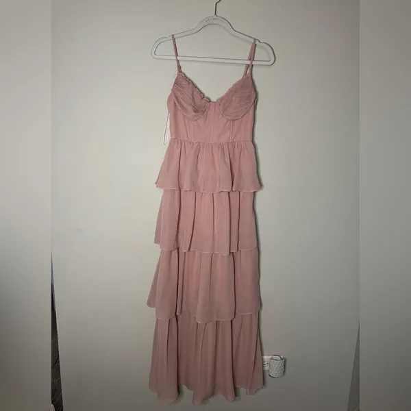 Birdy Grey Blush Tiered Maxi Dress - Image 2