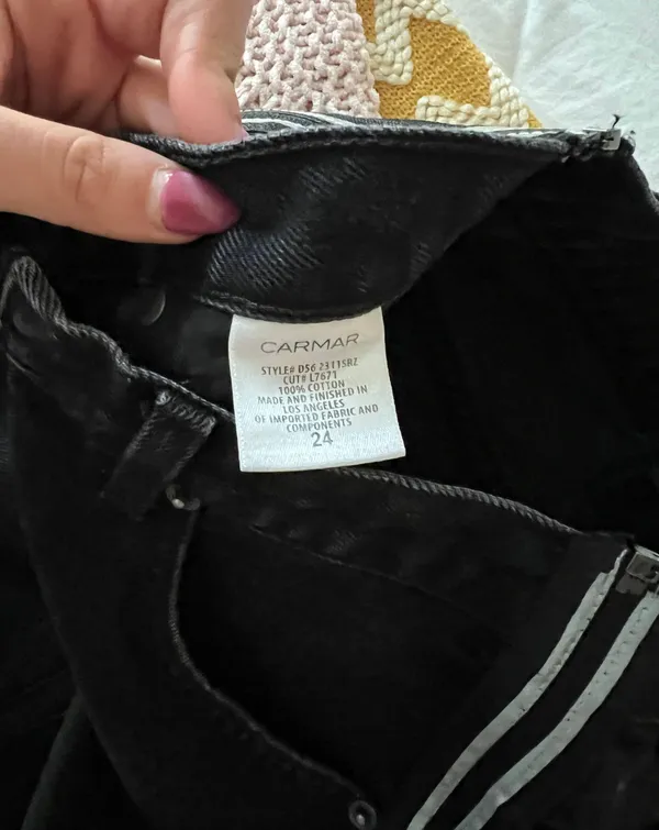 Carmar Denim Black Jean Skirt With Zippers On Sides - Image 8