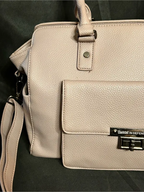 Damsel in Defense Blush Pink Structured Conceal & Carry Satchel Shoulder Bag - Image 4