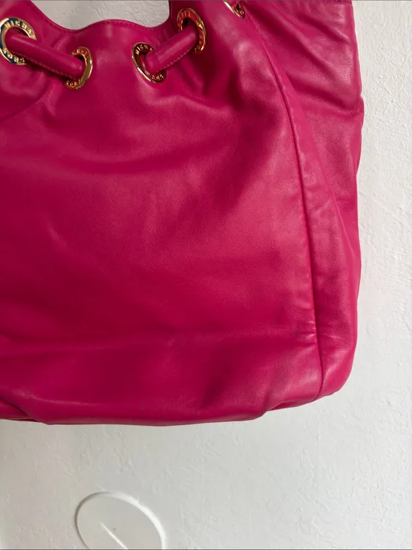 Michael Kors Hot Pink Tassel Tote Bag Purse - Image 8