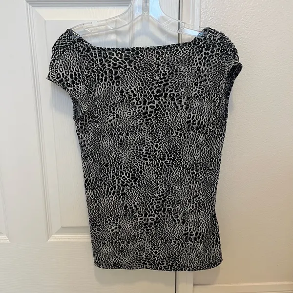 Dana Buchman Leopard Print Cowl Neck Blouse - Image 3